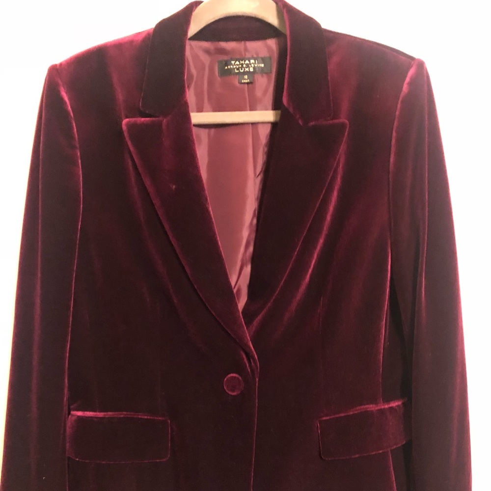 Velour Wine Blazer